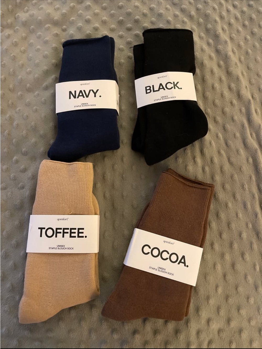 Qomfort unisex Navy, Black, Toffee & Cocoa Socks Pack - comfort